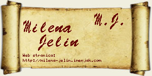 Milena Jelin vizit kartica